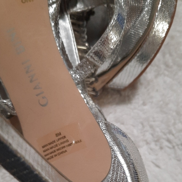 Gianni Bini Silver Glitter Heels - Picture 10 of 12